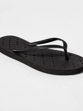 Room Essentials Black Shower Flip Flops